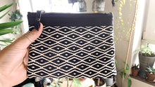 Load image into Gallery viewer, Leather Clutch Marina • Unique &amp; Handmade • Pocket • Purse • White &amp; Black
