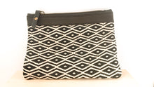 Load image into Gallery viewer, Leather Clutch Marina • Unique &amp; Handmade • Pocket • Purse • White &amp; Black
