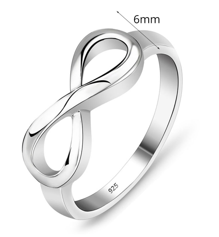 Infinity symbol ring with a smooth minimalist band - Let's Jam jewellery, Camden Market