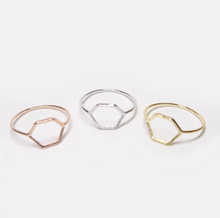 Load image into Gallery viewer, Rings - Minimal Hexagon
