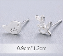 Load image into Gallery viewer, Stud Earrings • Sterling Silver • Bird &amp; Twig
