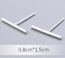 Load image into Gallery viewer, Stud Earrings • Sterling Silver • Bars
