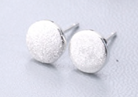 Load image into Gallery viewer, Stud Earrings • Sterling Silver • Round
