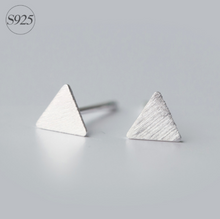 Load image into Gallery viewer, Stud Earrings • Sterling Silver • Triangle

