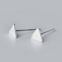 Load image into Gallery viewer, Stud Earrings • Sterling Silver • Triangle
