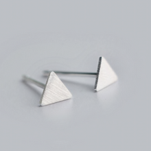 Load image into Gallery viewer, Stud Earrings • Sterling Silver • Triangle
