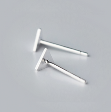 Load image into Gallery viewer, Stud Earrings • Sterling Silver • Triangle
