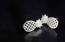 Load image into Gallery viewer, Stud Earrings • Sterling Silver • Pineapple
