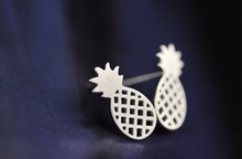 Load image into Gallery viewer, Stud Earrings • Sterling Silver • Pineapple
