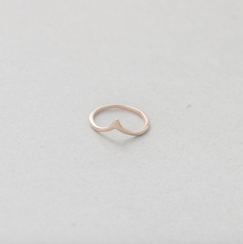 Fine V shape band ring, an everyday minimal ring by Let's Jam - Camden Market, London