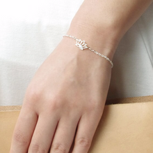 Load image into Gallery viewer, Charm Bracelet • Lotus Flower

