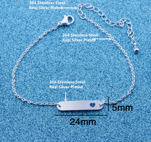 Load image into Gallery viewer, Charm Bracelet • Heart Bar
