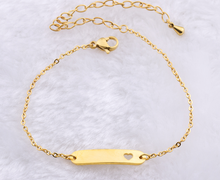 Load image into Gallery viewer, Charm Bracelet • Heart Bar
