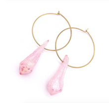 Load image into Gallery viewer, Earrings Lilly • Real Raw Rock Quartz / Healing Jewellery
