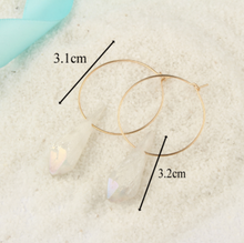 Load image into Gallery viewer, Earrings Lilly • Real Raw Rock Quartz / Healing Jewellery
