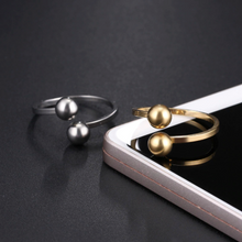 Load image into Gallery viewer, Ring • Stainless Steel • Double Balls
