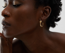 Load image into Gallery viewer, Monika • Snake • Real Gold Plated - Stainless Steel Earrings

