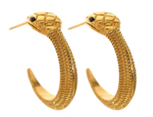 Load image into Gallery viewer, Monika • Snake • Real Gold Plated - Stainless Steel Earrings
