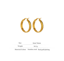 Load image into Gallery viewer, Rosalie • Real Gold Plated - Stainless Steel Earrings
