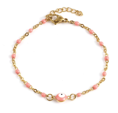 Third eye bracelet worn on the wrist, bead facing up - Let's Jam, Camden Town