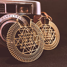 Load image into Gallery viewer, Ethnic Earrings • Sri Yantra
