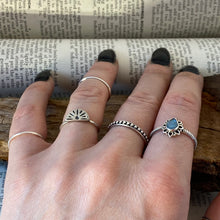 Load image into Gallery viewer, Silver Ring • Studs with Oxydation • 925 Sterling Silver
