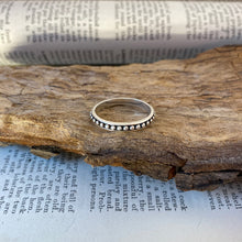 Load image into Gallery viewer, Silver Ring • Studs with Oxydation • 925 Sterling Silver
