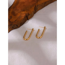 Load image into Gallery viewer, U Earrings • Real Gold Plated
