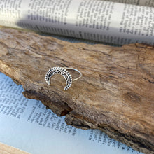 Load image into Gallery viewer, Silver Ring • Moon Crescent • 925 Sterling Silver
