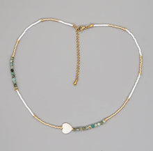 Load image into Gallery viewer, Real Turquoise &amp; Mother of Pearl - Miyuki Beads Necklace
