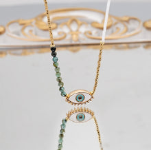 Load image into Gallery viewer, Real Turquoise &amp; Third Eye - Miyuki Beads Necklace
