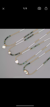 Load image into Gallery viewer, Real Turquoise &amp; Mother of Pearl - Miyuki Beads Necklace
