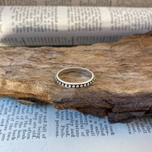 Load image into Gallery viewer, Silver Ring • Studs with Oxydation • 925 Sterling Silver
