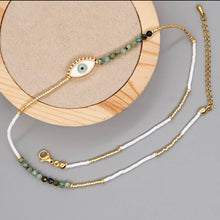 Load image into Gallery viewer, Real Turquoise &amp; Third Eye - Miyuki Beads Necklace
