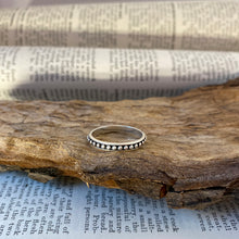 Load image into Gallery viewer, Silver Ring • Studs with Oxydation • 925 Sterling Silver
