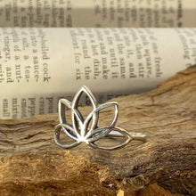 Load image into Gallery viewer, Silver Ring • Lotus Flower • 925 Sterling Silver
