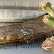 Load image into Gallery viewer, Silver Ring • Moon Mandala • 925 Sterling Silver
