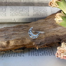 Load image into Gallery viewer, Silver Ring • Moon Mandala • 925 Sterling Silver
